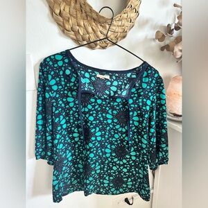 Tulle Floral Blouse Top